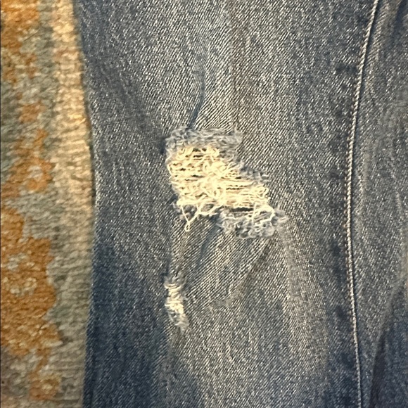 Old Navy High-Rise Flare Distressed Jeans - Classic Blue - Picture 5 of 6